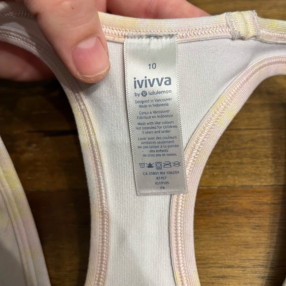 Bundle Ivivva by Lululemon Athletica Girls 10 Tank and Workout Shirt - Picture 4 of 8